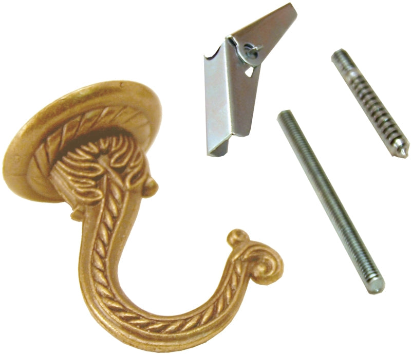 Atron LA778 Jumbo Hook, Brass – big-apple-hardware-and-houseware