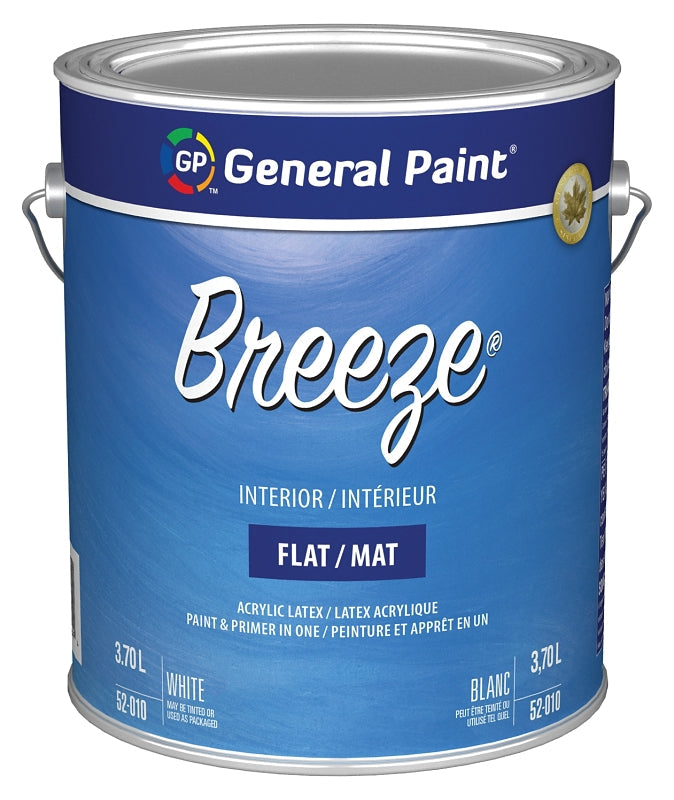 General Paint 52-010-16 Interior Paint, Flat Sheen, White, 1 gal, 320 ...