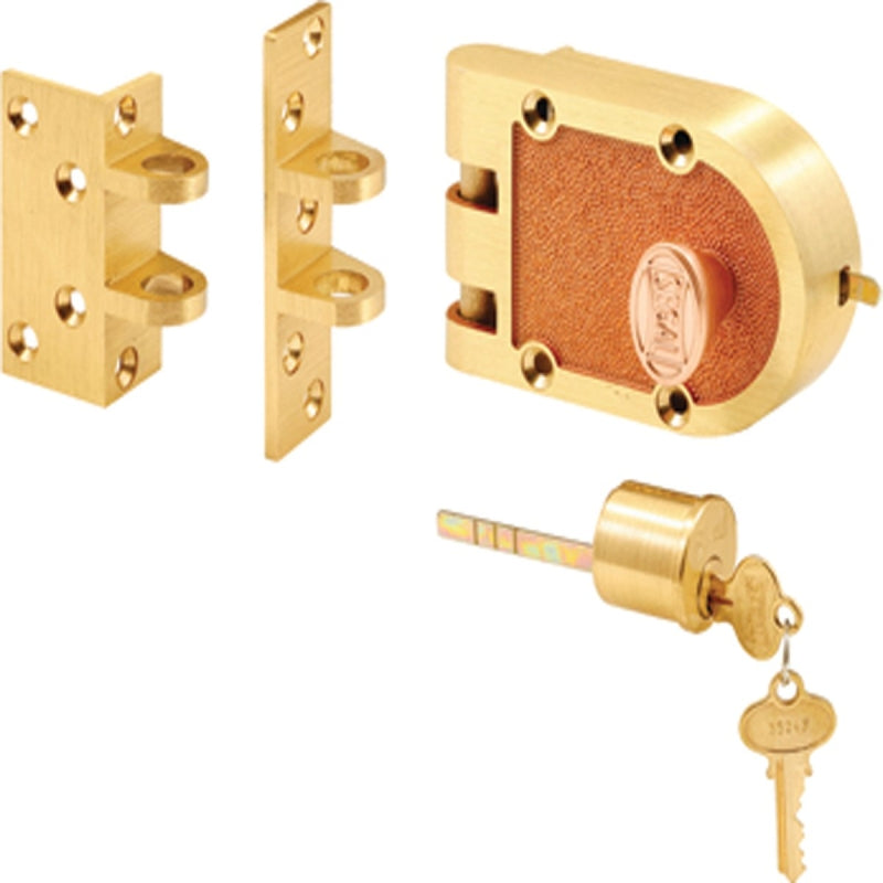 Prime-Line SE 15361 Deadbolt, Keyed Different Key, Bronze, Brushed Bra ...